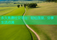 永久免费社交平台：轻松连接，分享生活点滴