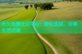 永久免费社交平台：轻松连接，分享生活点滴