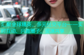 汇聚全球精英，多元社交平台——实时互动、兴趣圈子、资源共享