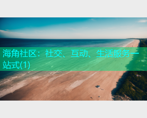 海角社区：社交、互动、生活服务一站式(1)  第1张