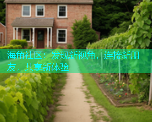 海角社区：发现新视角，连接新朋友，共享新体验  第1张