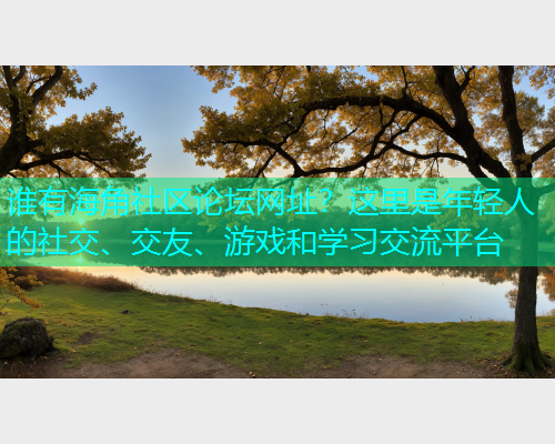 谁有海角社区论坛网址？这里是年轻人的社交、交友、游戏和学习交流平台  第1张