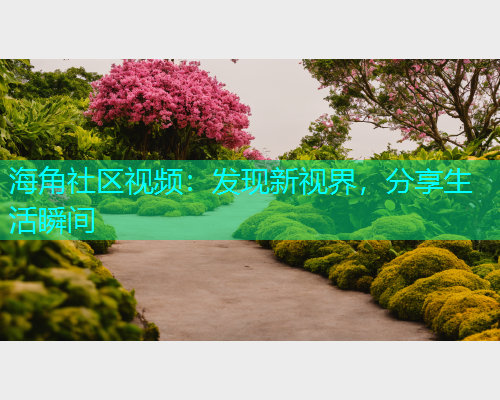 海角社区视频：发现新视界，分享生活瞬间  第1张