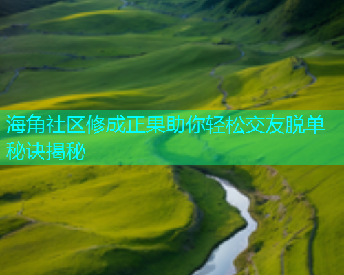 海角社区修成正果助你轻松交友脱单秘诀揭秘  第1张